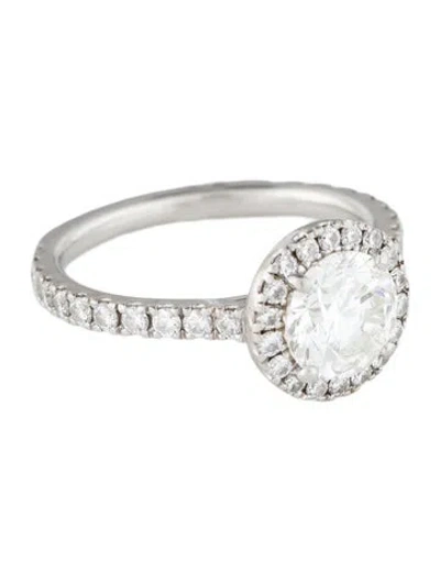 Pre-owned Engagement Ring Platinum 1.19ct Diamond  In Multi