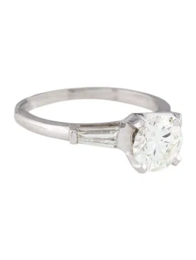 Pre-owned Engagement Ring Platinum 1.25ct Diamond  In Multi