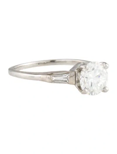 Pre-owned Engagement Ring Platinum 1.25ct Diamond  In Multi