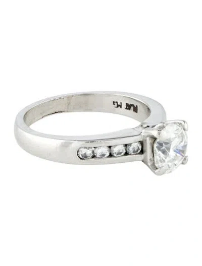 Pre-owned Engagement Ring Platinum 1.26ct Diamond  In Multi