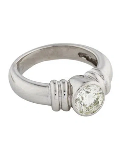 Pre-owned Engagement Ring Platinum 1.31ct Diamond  In Multi