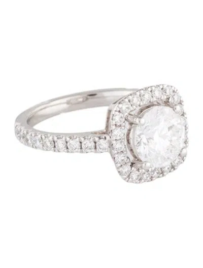 Pre-owned Engagement Ring Platinum 1.50ct Lab-grown Diamond  In Multi