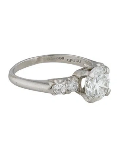 Pre-owned Engagement Ring Platinum 1.71ct Diamond  In Multi