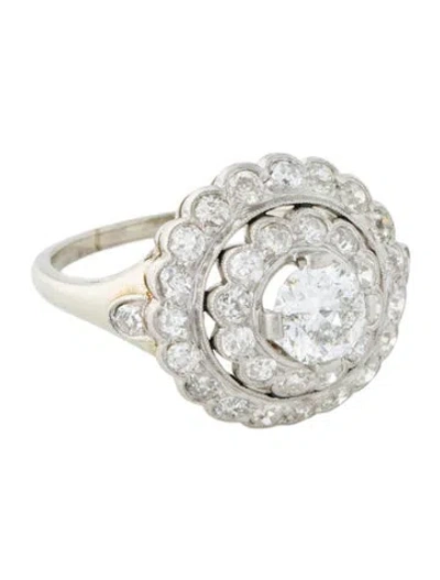 Pre-owned Engagement Ring Platinum 1.80ctw Diamond  In Multi