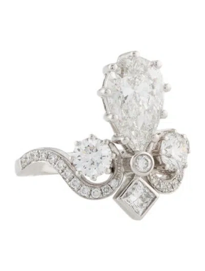 Pre-owned Engagement Ring Platinum 2.02ct Lab-grown Diamond  In Multi