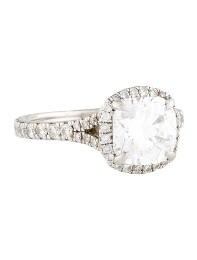 Pre-owned Engagement Ring Platinum 2.04ctw Lab-grown Diamond  In Multi