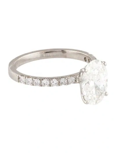 Pre-owned Engagement Ring Platinum 2.07ct Lab-grown Diamond  In Multi