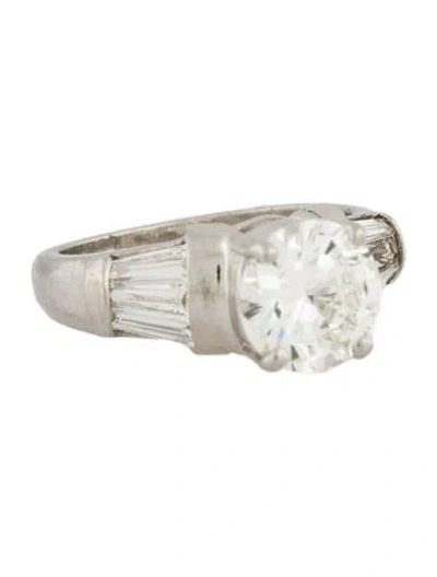 Pre-owned Engagement Ring Platinum 2.12ct Diamond  In Multi