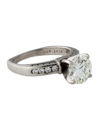 Pre-owned Engagement Ring Platinum 2.13ct Diamond  In Multi