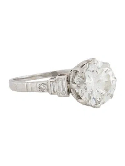 Pre-owned Engagement Ring Platinum 2.16ct Diamond  In Multi