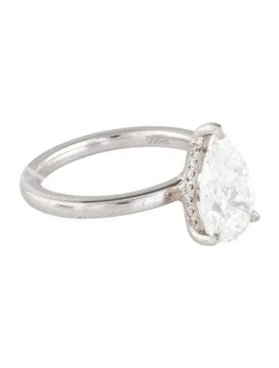 Pre-owned Engagement Ring Platinum 2.20ct Lab-grown Diamond  In Multi