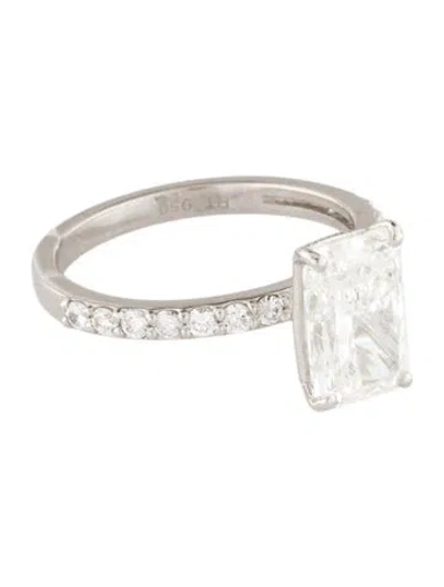 Pre-owned Engagement Ring Platinum 2.51ct Lab-grown Diamond  In Multi