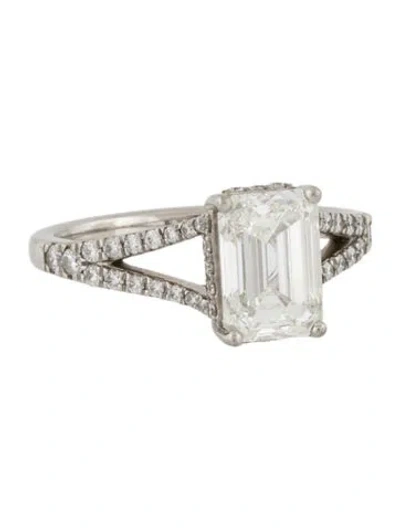Pre-owned Engagement Ring Platinum 2.56ct Lab-grown Diamond  In Multi