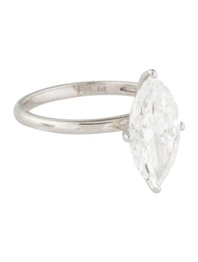 Pre-owned Engagement Ring Platinum 2.70ctw Lab-grown Diamond Solitaire  In Multi