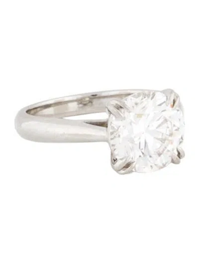 Pre-owned Engagement Ring Platinum 3.00ct Lab-grown Diamond  In Multi