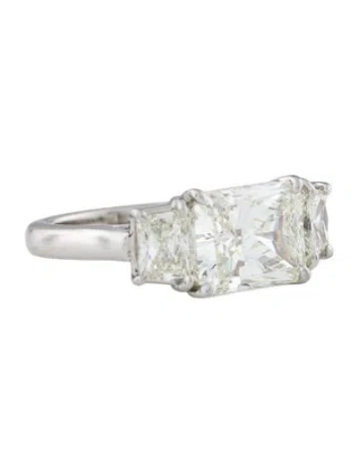 Pre-owned Engagement Ring Platinum 3.01ct Diamond  In Multi