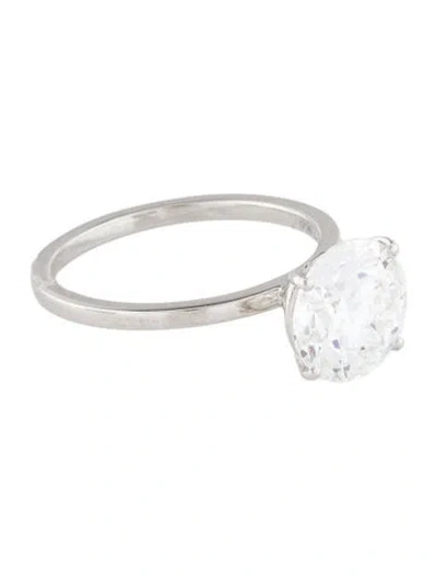 Pre-owned Engagement Ring Platinum 3.07ctw Lab-grown Diamond Solitaire  In Multi