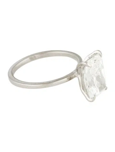 Pre-owned Engagement Ring Platinum 3.43ct Lab-grown Diamond Solitaire  In Multi