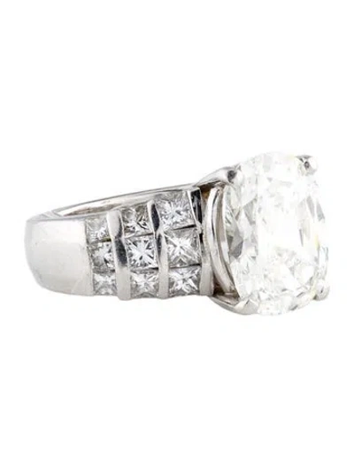 Pre-owned Engagement Ring Platinum 3.70ct Diamond  In Multi