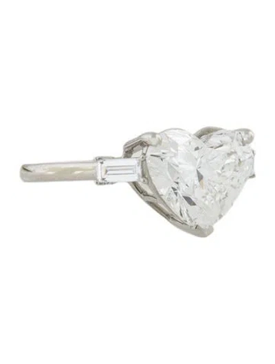 Pre-owned Engagement Ring Platinum 4.22ct Lab-grown Diamond  In Multi