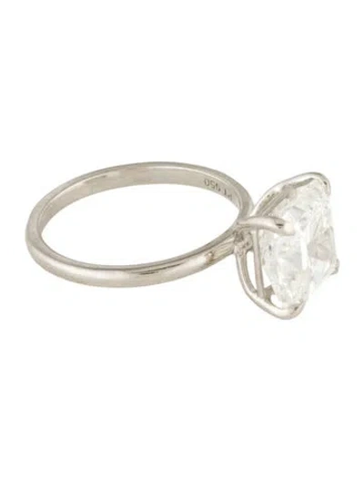 Pre-owned Engagement Ring Platinum 4.23ctw Lab-grown Diamond  In Multi