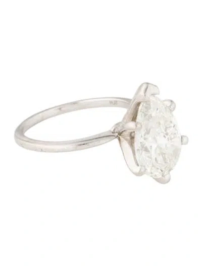 Pre-owned Engagement Ring Platinum 4.42ct Lab-grown Diamond Solitaire  In Multi