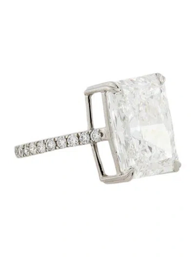 Pre-owned Engagement Ring Platinum 5.96ct Lab-grown Diamond  In Multi