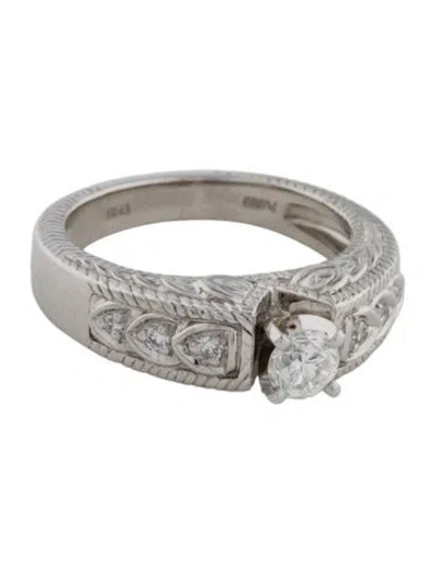 Pre-owned Engagement Ring Platinum & Diamond Enagament Ring In Multi