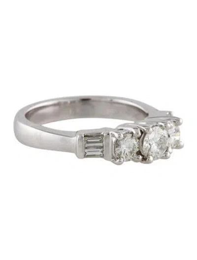 Pre-owned Engagement Ring Platinum Diamond  In Multi