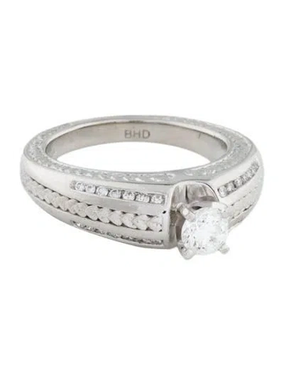 Pre-owned Engagement Ring Platinum Diamond  In Multi