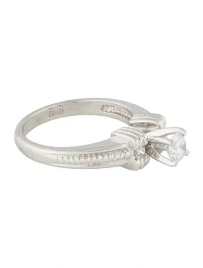 Pre-owned Engagement Ring Platinum Diamond  In Multi