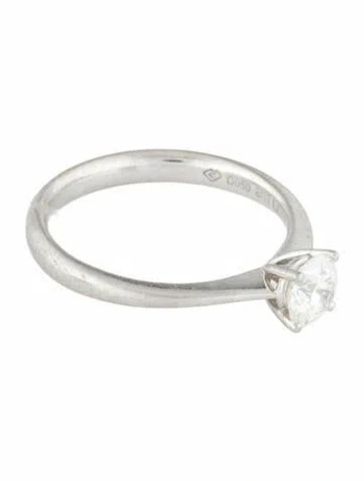 Pre-owned Engagement Ring Platinum Diamond  In Multi