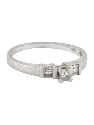 Pre-owned Engagement Ring Platinum Diamond  In Multi