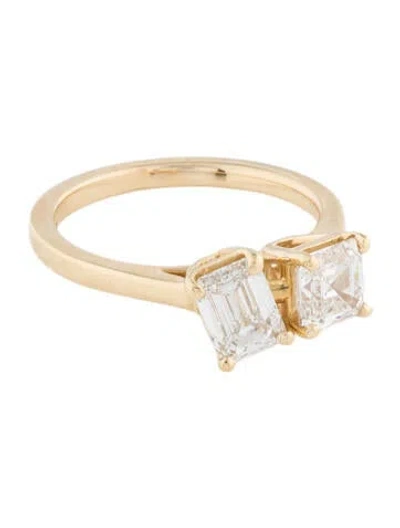 Pre-owned Engagement Ring Ritani 18k 2.09ctw Lab-grown Diamond Toi Et Moi Ring In Multi