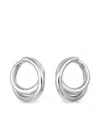 Engelbert 18k White Gold Infinity Loop Earrings In Silver