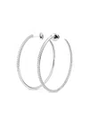 Engelbert 18k White Gold Twisted Diamond Earrings In Metallic