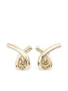 Engelbert 18k Yellow Gold Cross Loop Earrings In Gold