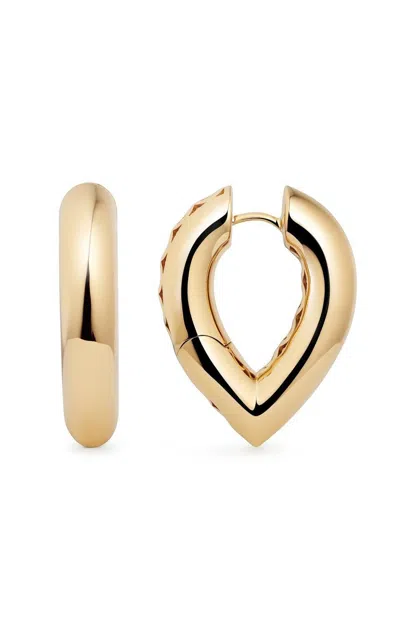 Engelbert 1920 Drop Link Earrings; 18k Yellow Gold; Big