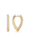 Engelbert 1920 Drop Link Earrings; Pavé Diamonds And 18k Yellow Gold; Mini