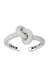Engelbert 1920 Legacy Knot Cuff; Pavé Diamonds And 18k White Gold