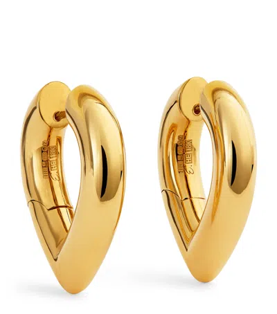 ENGELBERT BIG YELLOW GOLD DROP LINK EARRINGS