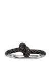Engelbert Black-diamond Knot Ring In Black