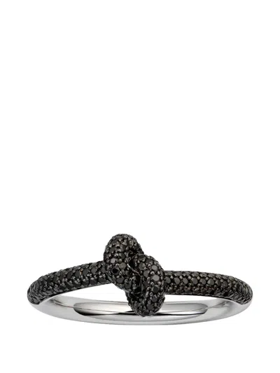 Engelbert Black-diamond Knot Ring