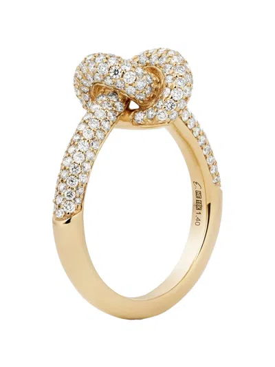 Engelbert Diamond Knot Ring In Gold