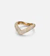 Engelbert Drop Link Medium 18kt Gold Ring With Diamonds In Gold