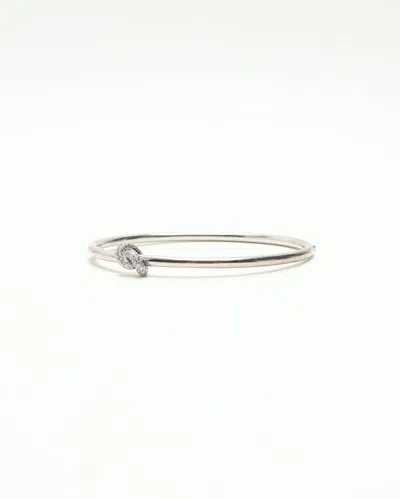 Engelbert The Legacy Knot Bangle With Diamonds In Silver