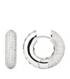 Engelbert White Gold And Diamond Absolute Creoles Earrings In White