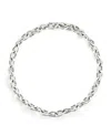 Engelbert White Gold And Diamond Drop Links Chain Necklace In White