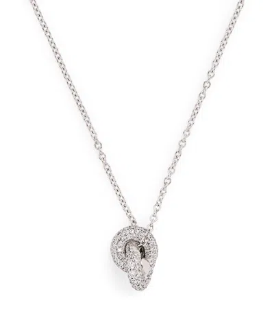 Engelbert White Gold And Diamond Legacy Knot Necklace