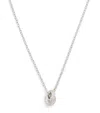 Engelbert White Gold And Pavé Diamond Legacy Knot Necklace In White